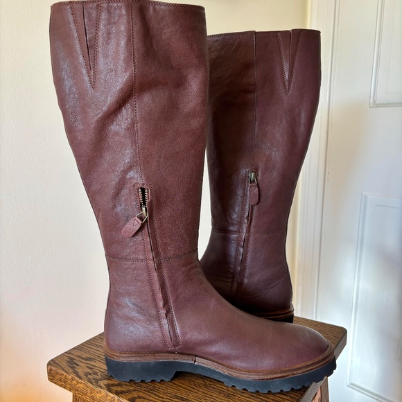 NIB Anthropologie Glastonbury Tall Boots in Brown Size EU 41 / US 10-10.5 - Picture 5 of 7